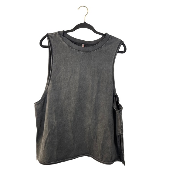 FP Movement by Free People Tops - Free People Raw Edge Gray Sm Muscle Tank Top Y2K Grunge Streetwear Whimsygoth